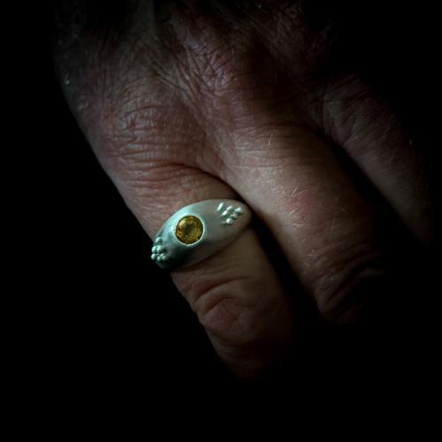 Citrine Ring in Etruscan Style in Sterling Silver or Gold Citrine Ring in Etruscan Style in Sterling Silver or Gold