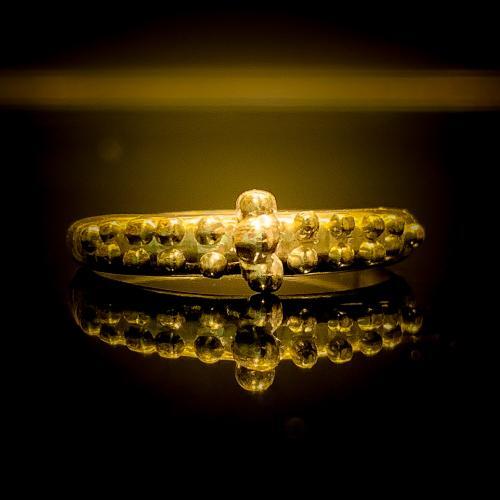 Granulated Byzantine Ring in Silver or Gold Wedding Band by SeragaEngland 1500px (1)