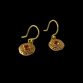 18ct Gold Nebu Peach Sapphire Drop Earrings se5424 SeragaEngland