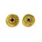 18ct Gold Ra Inspired Australian Parti Sapphire Stud Earrings SeragaEngland se6365 1
