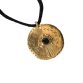 18ct Gold Ra Pendant with Australian Teal Parti Sapphire SeragaEngland SE8271 4