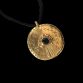 18ct Gold Ra Pendant with Australian Teal Parti Sapphire SeragaEngland SE8271 5
