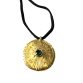 18ct Gold Ra Pendant with Australian Teal Parti Sapphire SeragaEngland SE8271 6