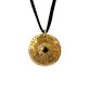 18ct Gold Ra Pendant with Australian Teal Parti Sapphire SeragaEngland SE8271 9