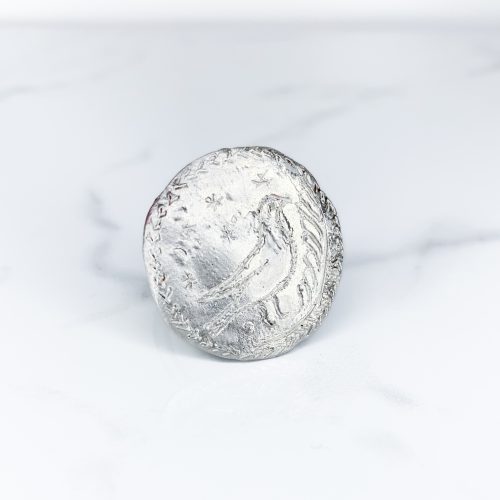 Bird of Peace & Acanthus Organic Coin Ring in Silver or Gold SeragaEngland SE9483-2 Bird of Peace & Acanthus Organic Coin Ring in Silver or Gold SeragaEngland SE9483-2