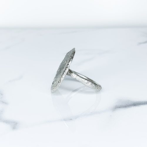 Bird of Peace & Acanthus Organic Coin Ring in Silver or Gold SeragaEngland SE9483-4 Bird of Peace & Acanthus Organic Coin Ring in Silver or Gold SeragaEngland SE9483-4