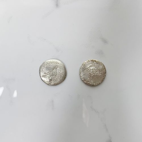 Bird of Peace & Tree Organic Stud Earrings in Silver or Gold SeragaEngland SE2161-5 Bird of Peace & Tree Organic Stud Earrings in Silver or Gold SeragaEngland SE2161-5