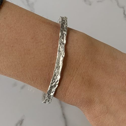 Organic Pinetum Bangle in Silver or Gold SeragaEngland SE4117-1 Organic Pinetum Bangle in Silver or Gold SeragaEngland SE4117-1