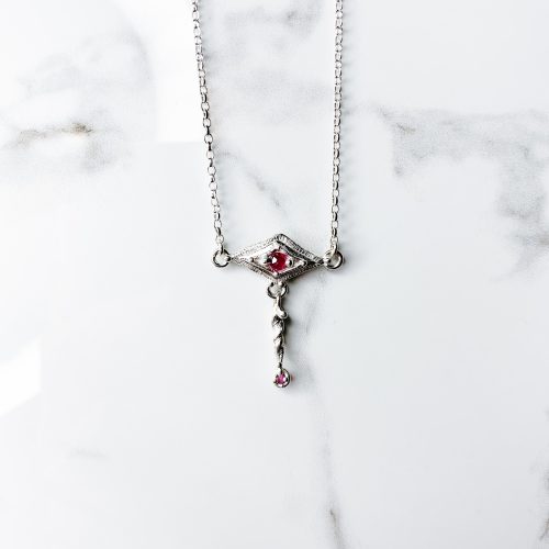 Patterned Passion Pendant of Power with Ruby in Silver SE8782 SeragaEngland-12 Patterned Passion Pendant of Power with Ruby in Silver SE8782 SeragaEngland-12