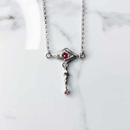 Patterned Passion Pendant of Power with Ruby in Silver SE8782 SeragaEngland-13 Patterned Passion Pendant of Power with Ruby in Silver SE8782 SeragaEngland-13