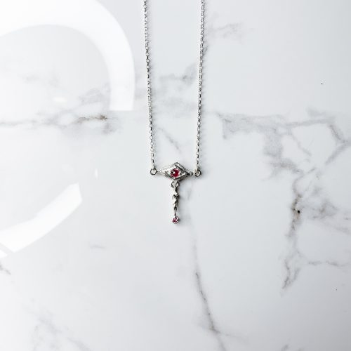 Patterned Passion Pendant of Power with Ruby in Silver SE8782 SeragaEngland-9 Patterned Passion Pendant of Power with Ruby in Silver SE8782 SeragaEngland-9