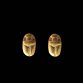 22ct gold Scarab beetle Egyptian Revival stud earrings Seraga England (3)