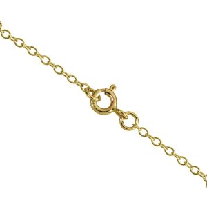 9ct Yellow Gold 1.8mm Trace Safety Chain For Necklace With Bolt Ring 6.0cm/2.4"